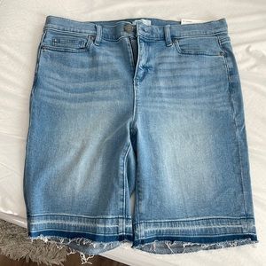 Loft high rise denim shorts NEW